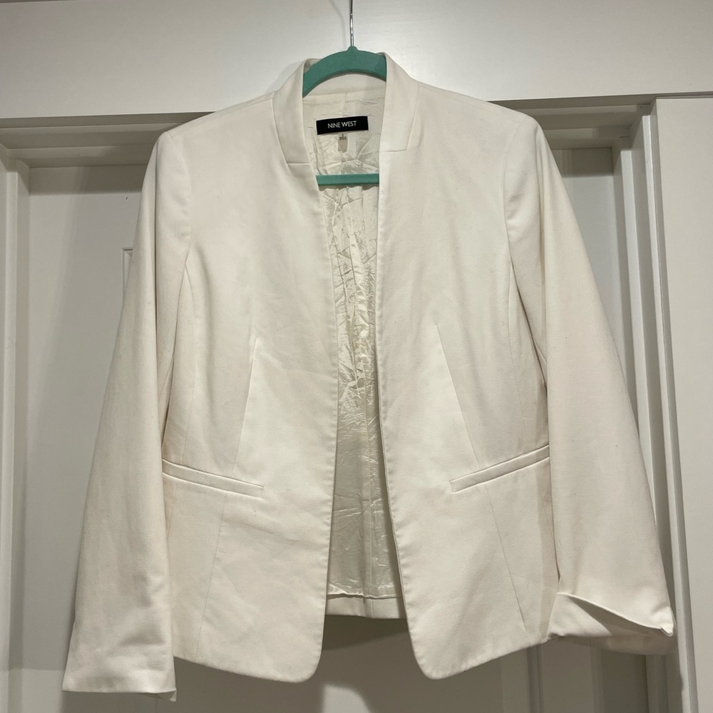 Nine west white blazer